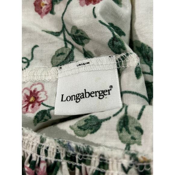 Longaberger VANITY Basket Liner‎ WHITE VINE FLORAL Fabric - Picture 3 of 3